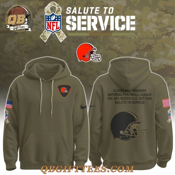 Cleveland Browns Salute to Service NFL Military Hoodie – Limited Edition