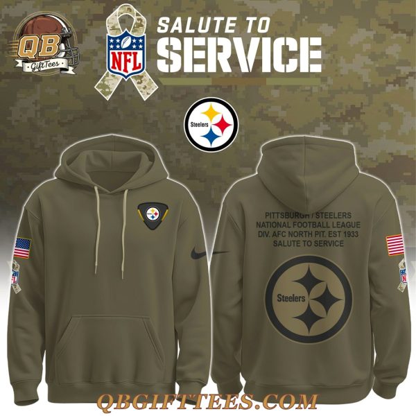 NFL Pittsburgh Steelers Edition Hoodie – Salute to Service Olive Pullover