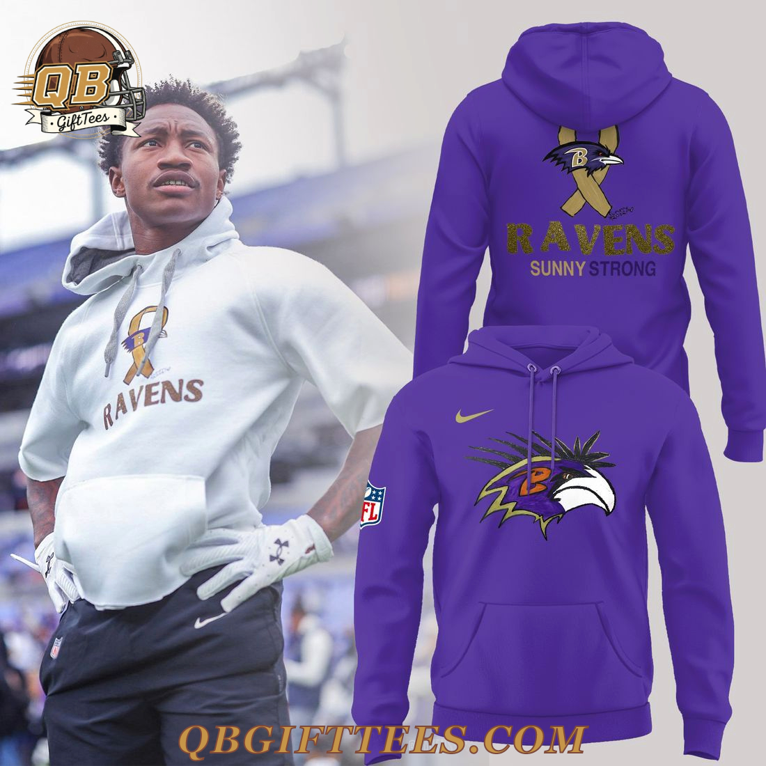 Baltimore Ravens Awareness Limited Edition Hoodie Baltimore Ravens Awareness Limited Edition Hoodie