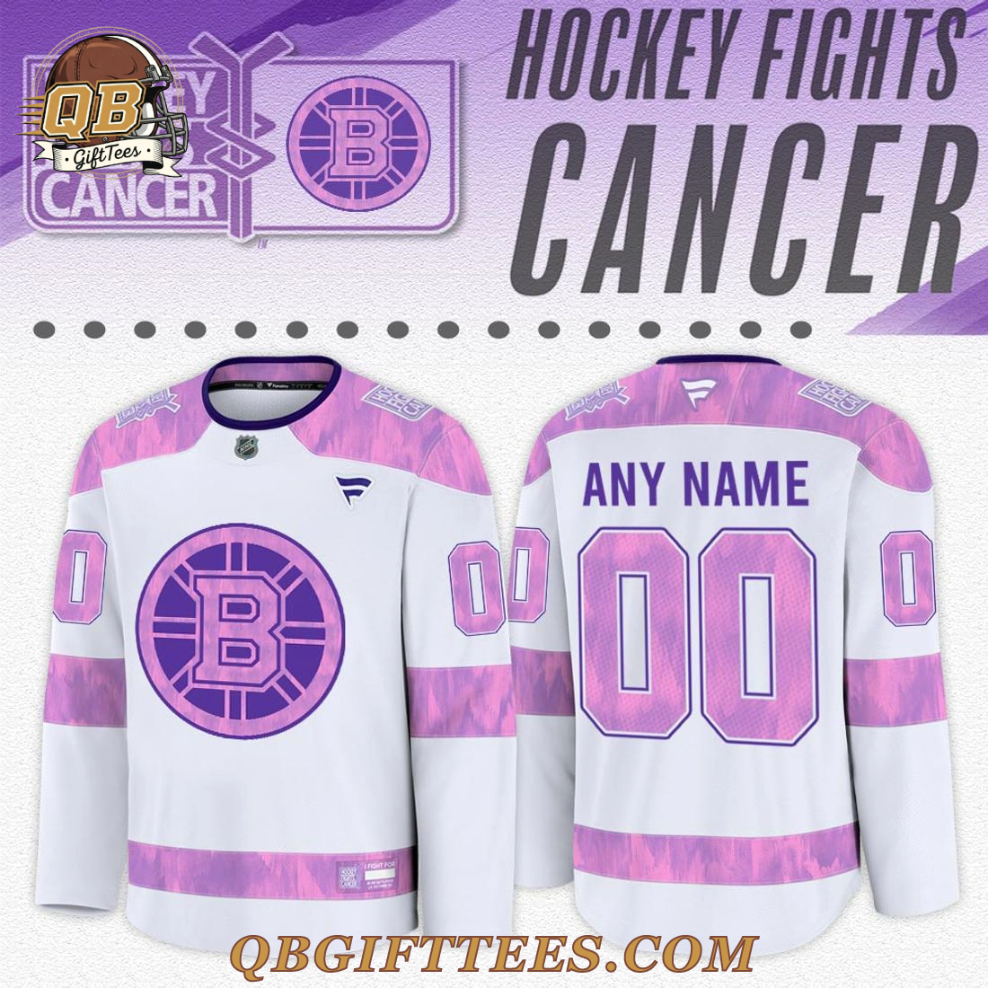 Boston Bruins x Hockey Fights Cancer 2025 Special Edition Jersey Boston Bruins x Hockey Fights Cancer 2025 Special Edition Jersey