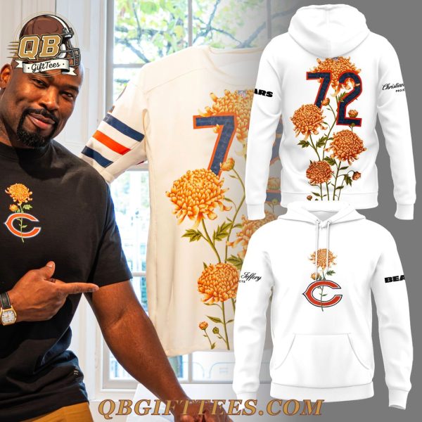 Chicago Bears with OOF Gallery and Christian Jeffery Edition White Hoodie