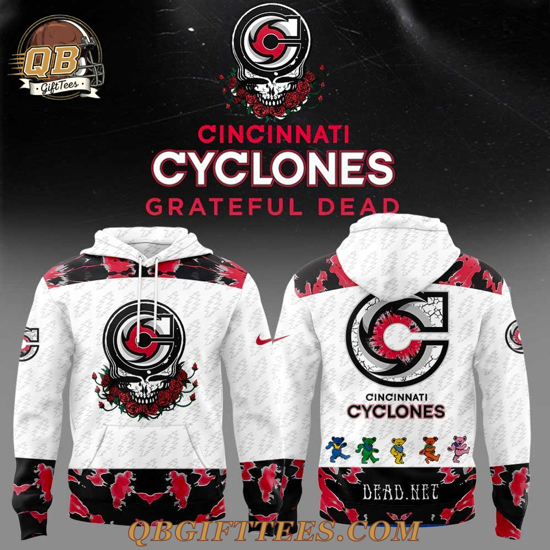 Cincinnati Cyclones Grateful Dead Night 2026 Edition Hoodie Cincinnati Cyclones Grateful Dead Night 2026 Edition Hoodie
