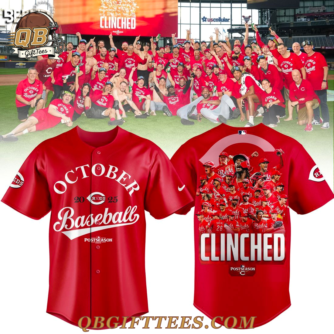 Cincinnati Reds October 2025 Postseason Baseball Jersey Cincinnati Reds October 2025 Postseason Baseball Jersey