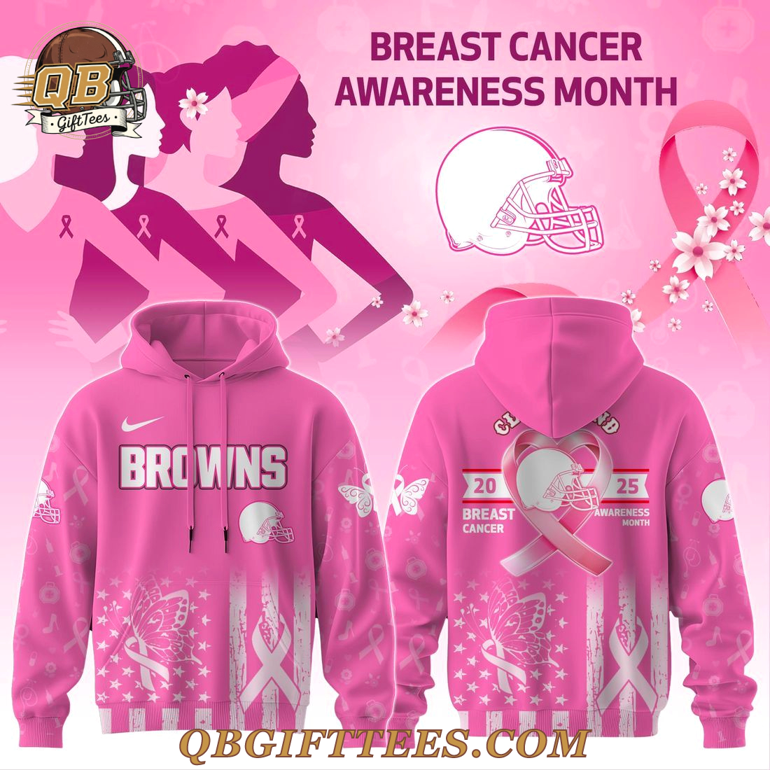 Cleveland Browns Breast Cancer Awareness Month 2025 Special Edition Hoodie Cleveland Browns Breast Cancer Awareness Month 2025 Special Edition Hoodie