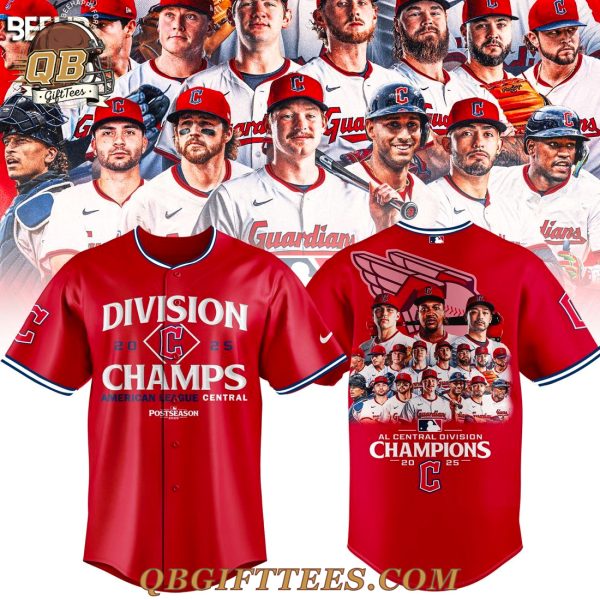Cleveland Guardians 2025 AL Central Division Champions Commemorative Jersey
