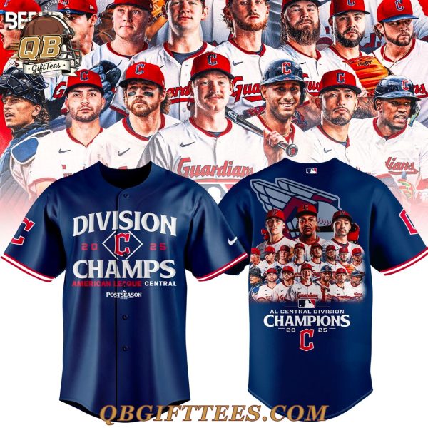 Cleveland Guardians 2025 AL Central Division Champions Edition For Fan Jersey