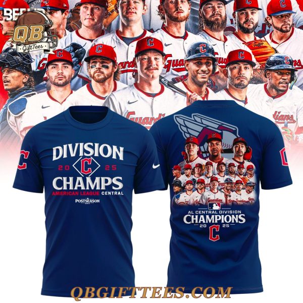 Cleveland Guardians 2025 AL Central Division Champions Edition For Fan Shirt