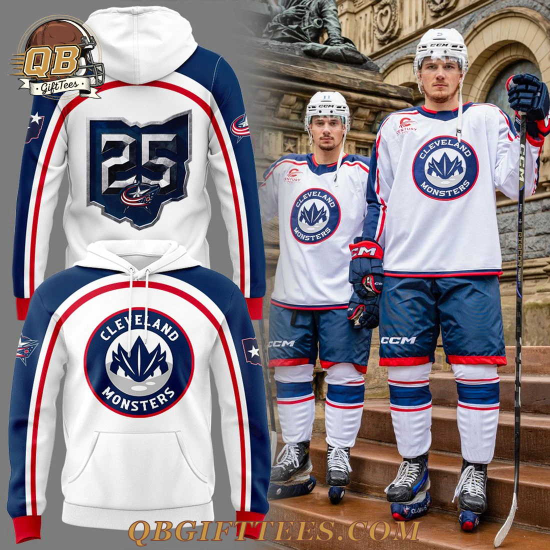 Cleveland Monsters x Blue Jackets 2025 Limited Edition Hoodie Cleveland Monsters x Blue Jackets 2025 Limited Edition Hoodie