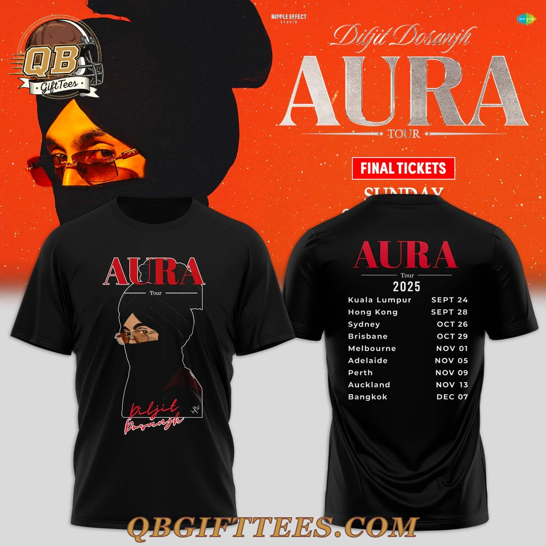 DILJIT DOSANJH Aura Tour Special Edition Shirt DILJIT DOSANJH Aura Tour Special Edition Shirt
