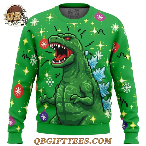 Godzilla Tree Christmas Special Edition Ugly Sweater