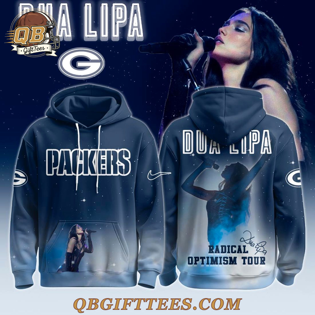 Green Bay Packers x Dua Lipa Special Edition Hoodie Green Bay Packers x Dua Lipa Special Edition Hoodie