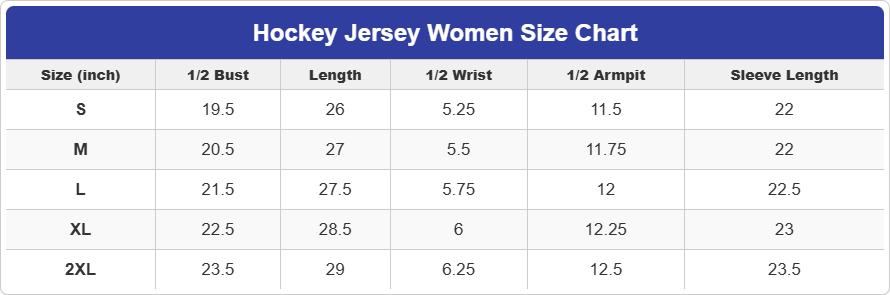 hockey jersey women table (1) hockey jersey women table (1)