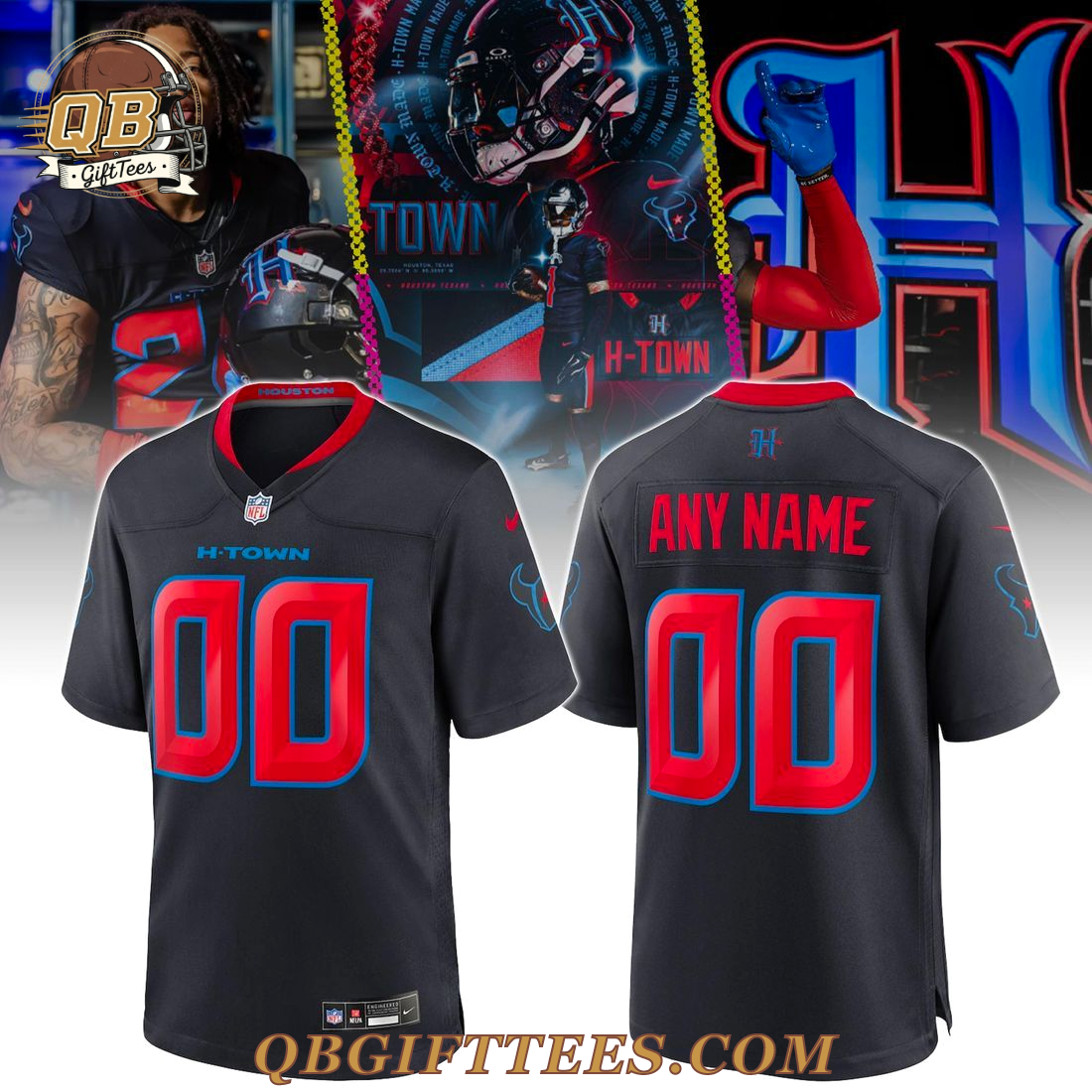 Houston Texans x Our Colors Edition Football Jersey Houston Texans x Our Colors Edition Football Jersey