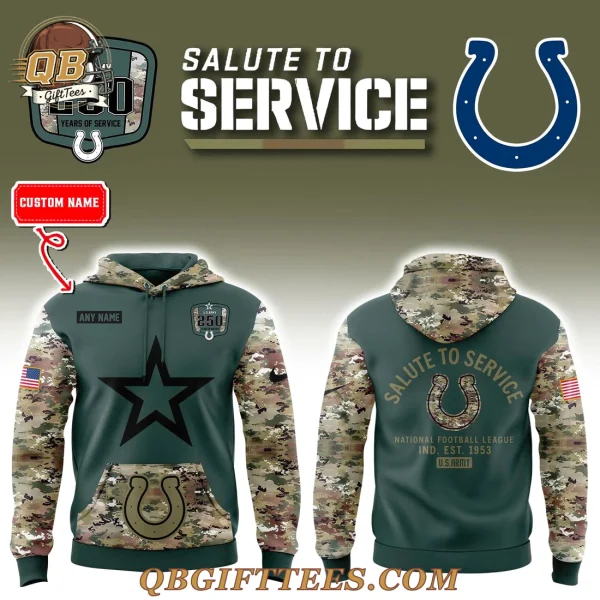 Indianapolis Colts 2025 NFL Salute to Service Army 250 Limited Edition Hoodie