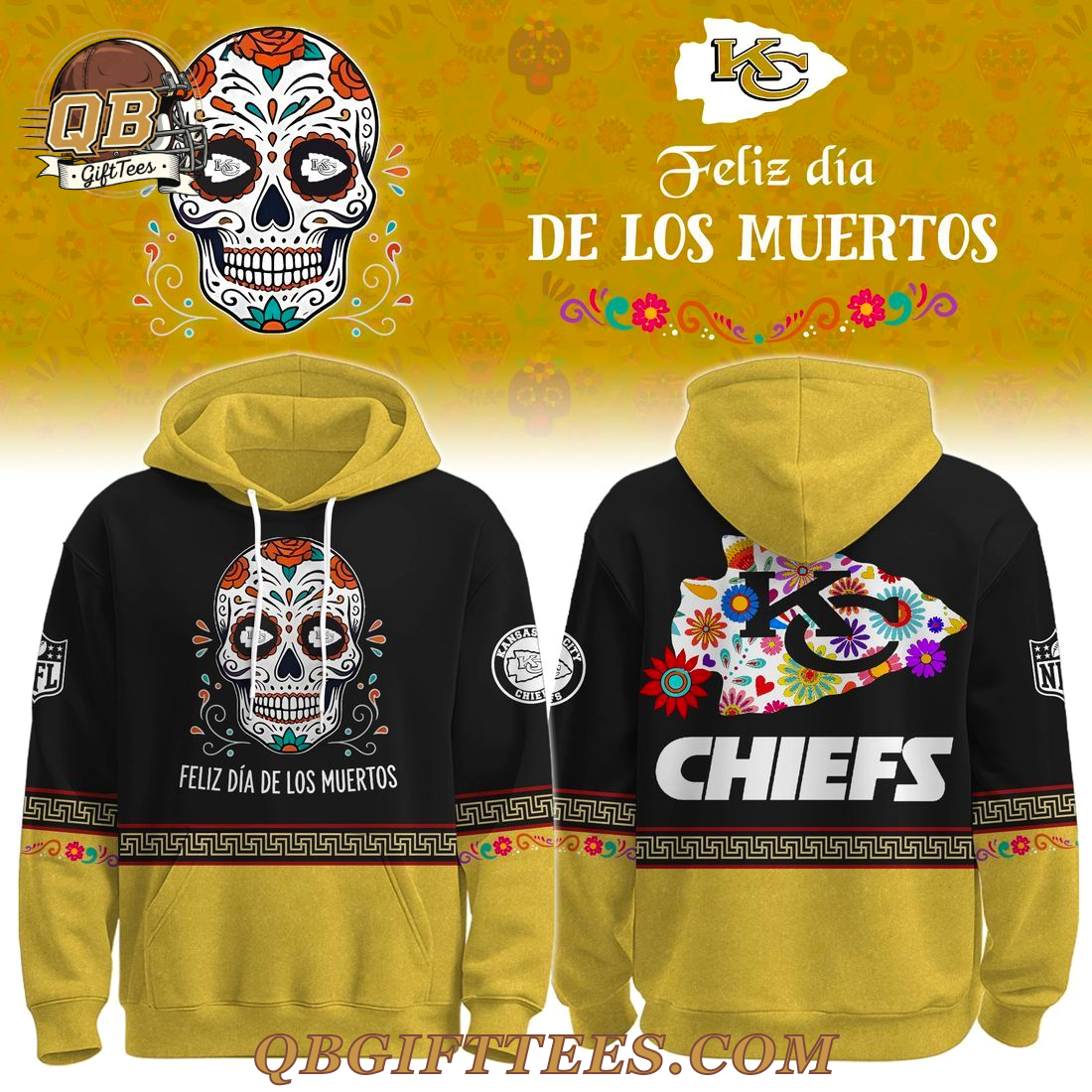 Kansas City Chiefs x Dia De Los Muertos Special Edition Hoodie Kansas City Chiefs x Dia De Los Muertos Special Edition Hoodie