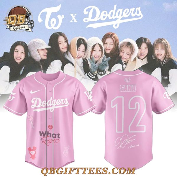 Los Angeles Dodgers x Sana Twice 10th Anniversary Baseball Jersey
