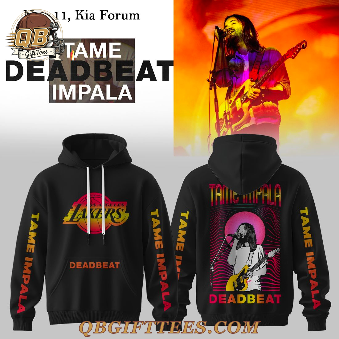 Los Angeles Lakers x TAME IMPALA DEADBEAT Tour 2025 Limited Edition Hoodie Los Angeles Lakers x TAME IMPALA DEADBEAT Tour 2025 Limited Edition Hoodie