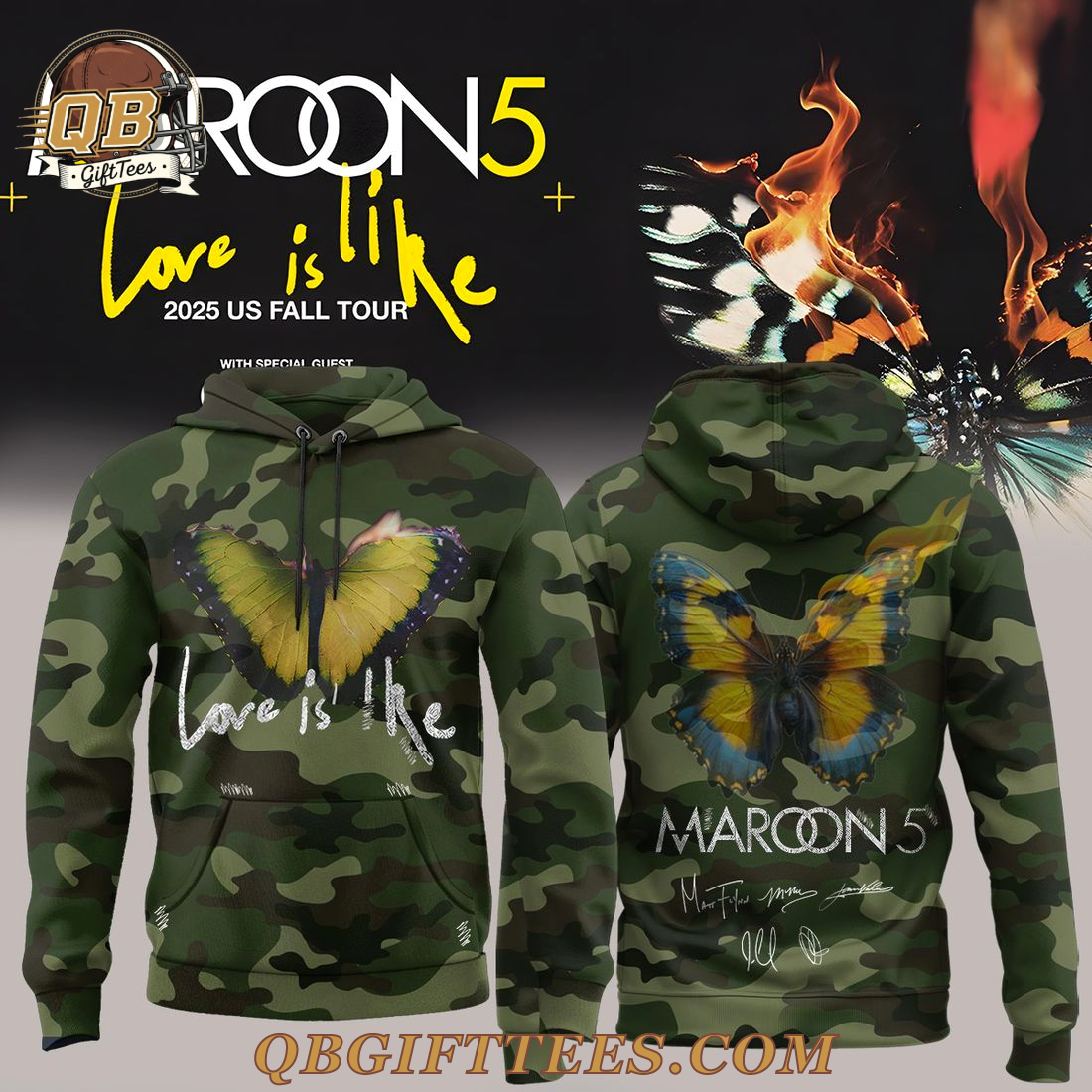 Maroon 5 Love Is Like Tour 2025 Special Edition Hoodie Maroon 5 Love Is Like Tour 2025 Special Edition Hoodie