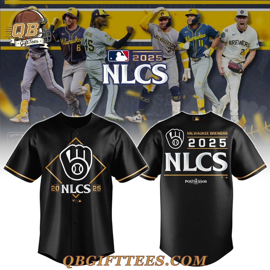 Milwaukee Brewers 2025 NLCS Bound Baseball Jersey Milwaukee Brewers 2025 NLCS Bound Baseball Jersey