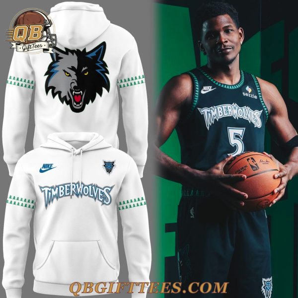 Minnesota Timberwolves Back the Black Trees White Hoodie