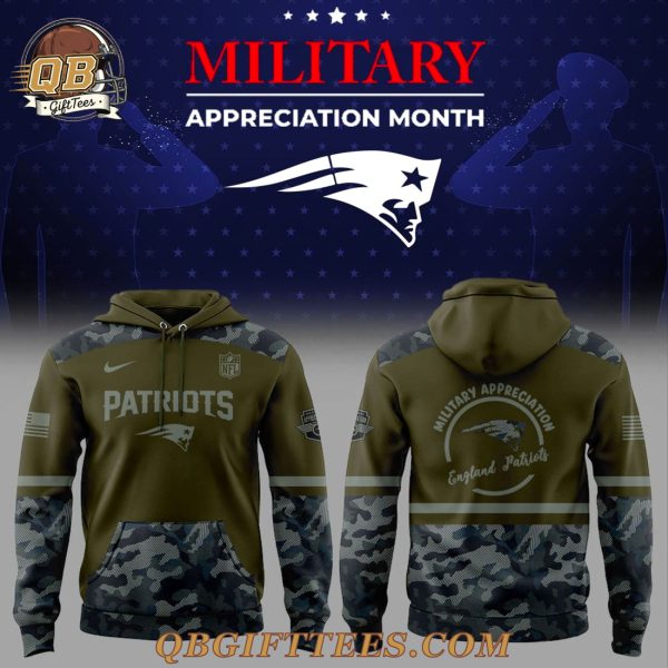 New England Patriots Military Appreciation Month 2025 Special Edition Hoodie