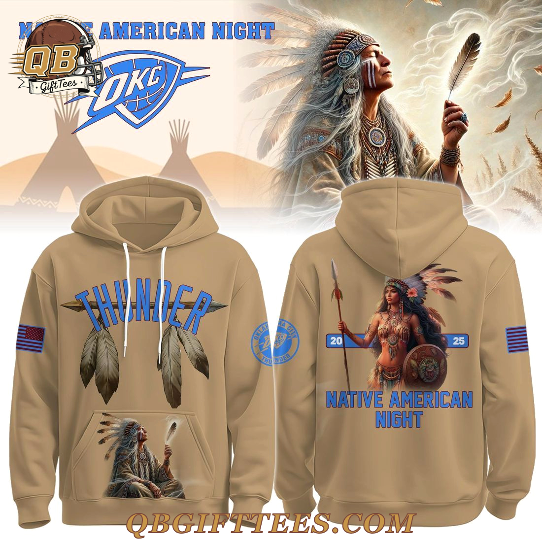 Oklahoma City Thunder x Native American Heritage Night Hoodie Oklahoma City Thunder x Native American Heritage Night Hoodie