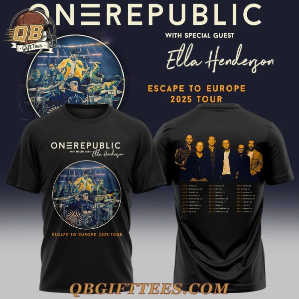 OneRepublic – Escape to Europe Tour 2025 Limited Edition Shirt