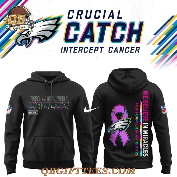 Philadelphia Eagles x Crucial Catch Intercept Cancer Hoodie