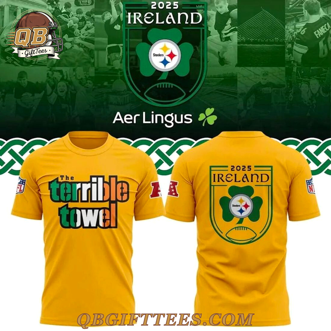 Pittsburgh Steelers Ireland Dublin Game 2025 Special Edition Shirt Pittsburgh Steelers Ireland Dublin Game 2025 Special Edition Shirt