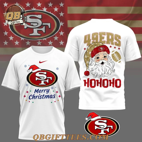 San Francisco 49ers Merry Christmas Santa Claus T-Shirt