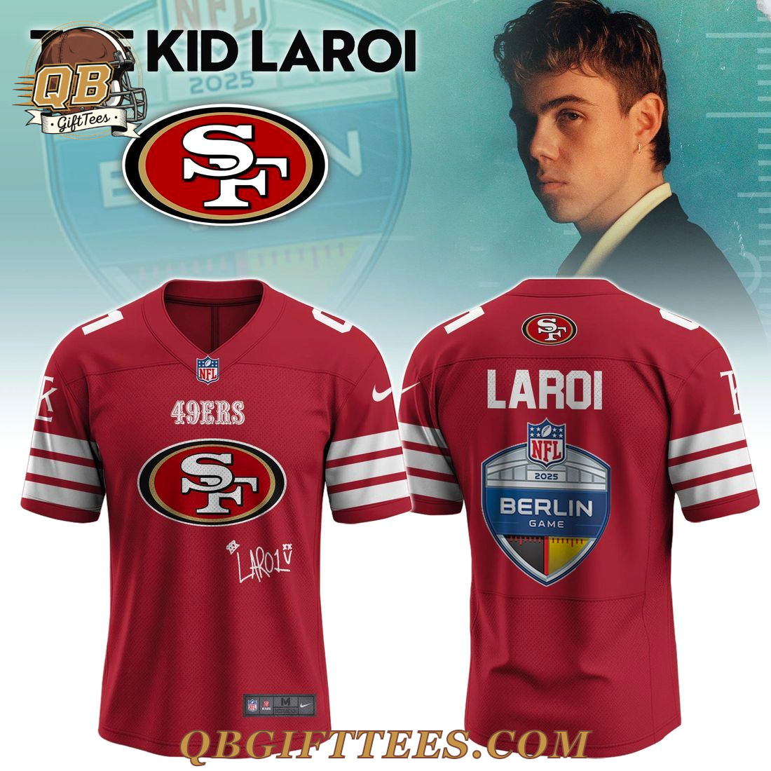 San Francisco 49ers x The Kid LAROI Berlin Game 2025 Limited Edition Jersey San Francisco 49ers x The Kid LAROI Berlin Game 2025 Limited Edition Jersey
