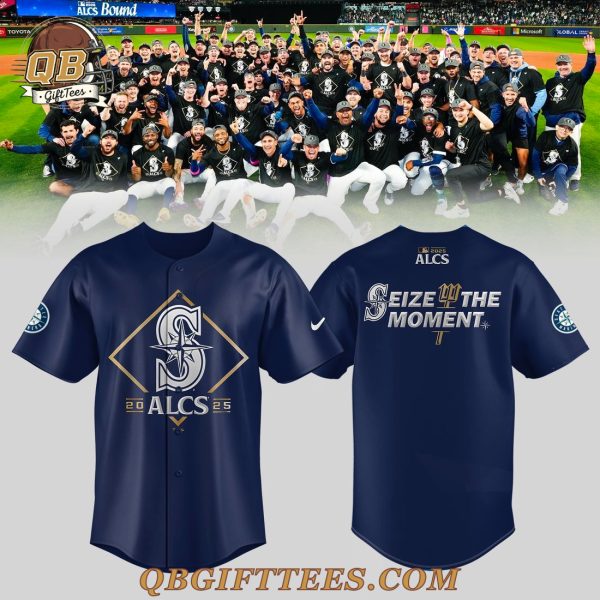 Seattle Mariners Seize the Moment ALCS 2025 Playoff Navy Jersey