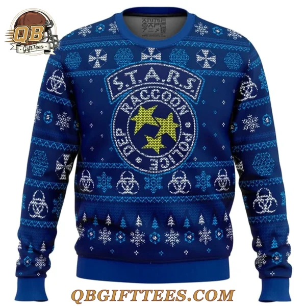 STARS Racoon City Police Resident Evil Christmas Limited Edition Sweater