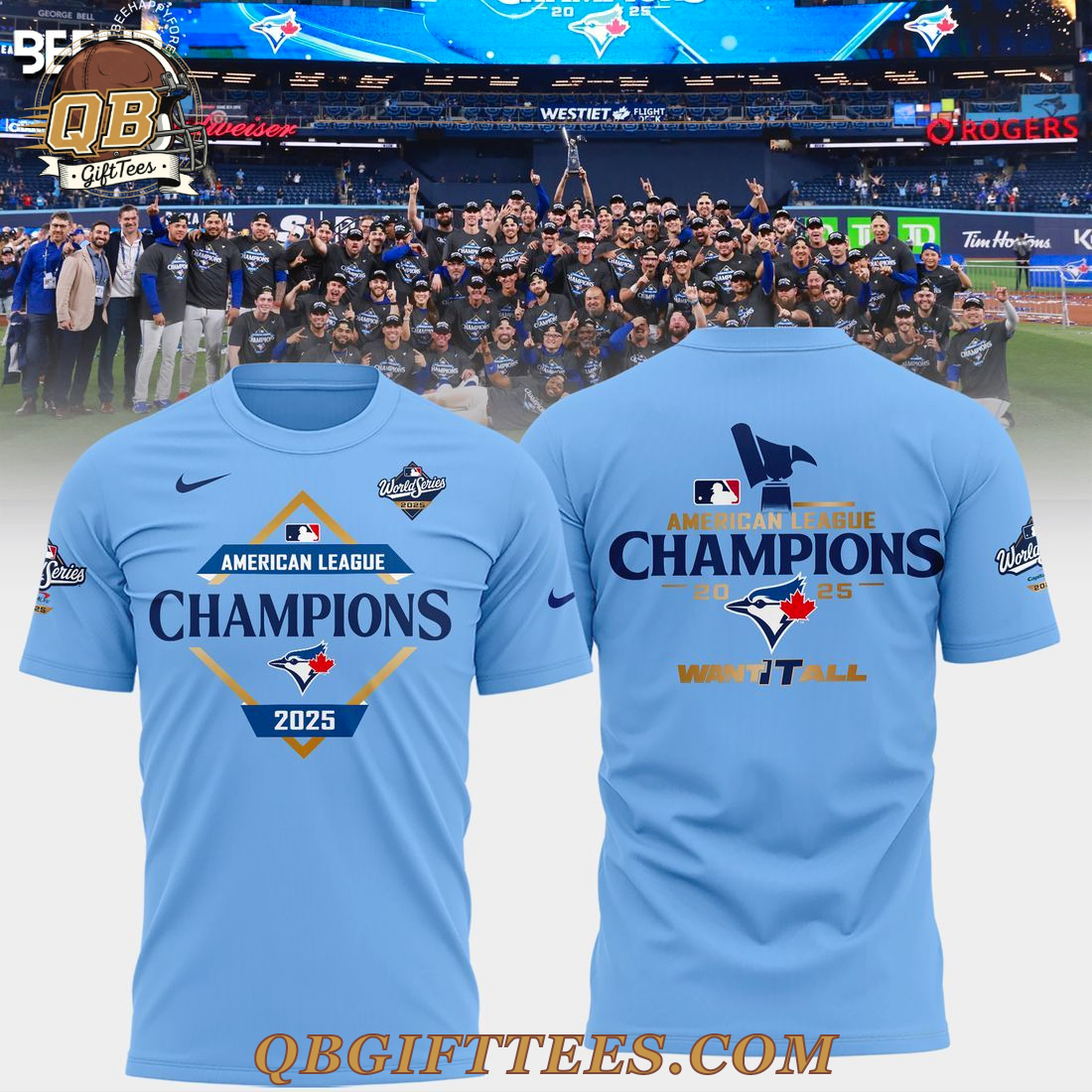 Toronto Blue Jay 2025 American League Champions T-Shirt Toronto Blue Jay 2025 American League Champions T-Shirt