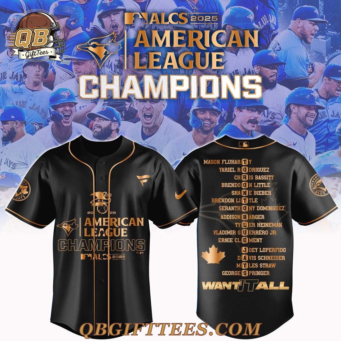Toronto Blue Jay x AL CHAMPIONS 2025 Limited Edition Jersey Toronto Blue Jay x AL CHAMPIONS 2025 Limited Edition Jersey
