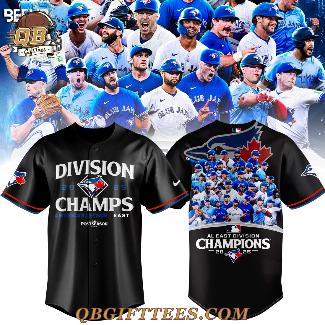 Toronto Blue Jays 2025 AL East Division Champions Edition For Fan Jersey Toronto Blue Jays 2025 AL East Division Champions Edition For Fan Jersey