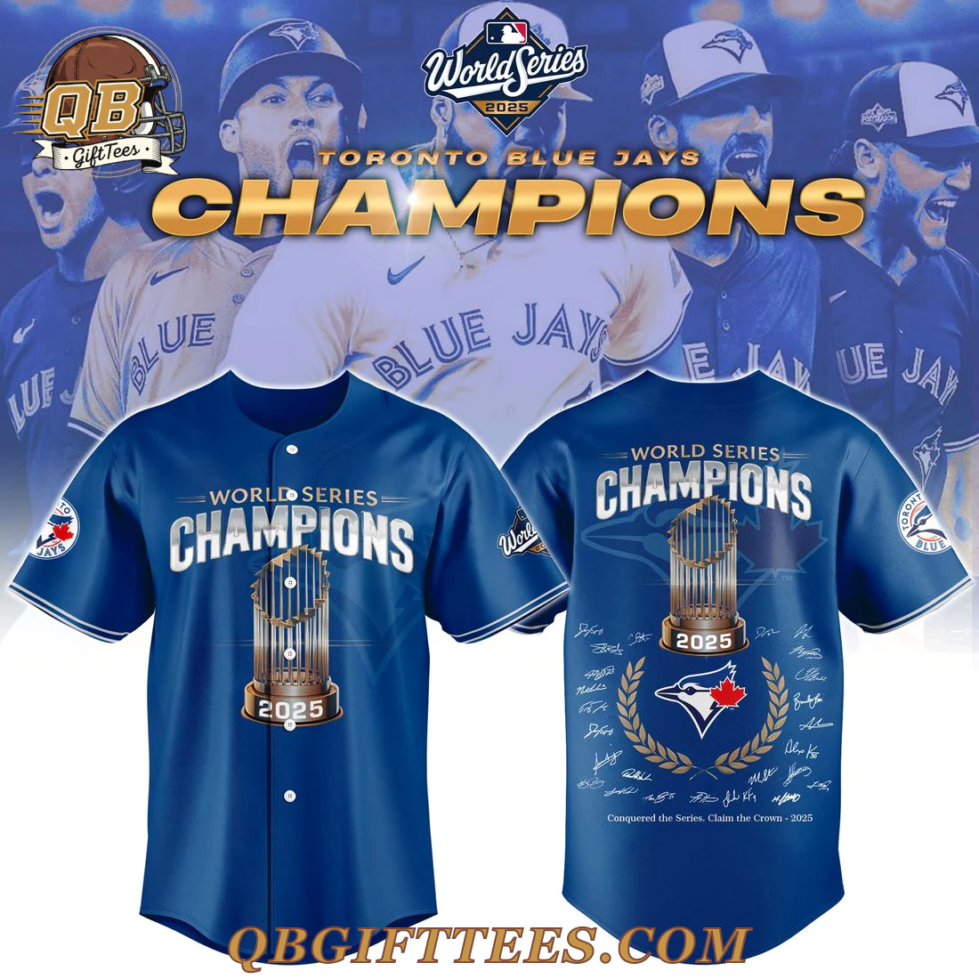 Toronto Blue Jays 2025 World Series Champions Baseball Jersey Toronto Blue Jays 2025 World Series Champions Baseball Jersey