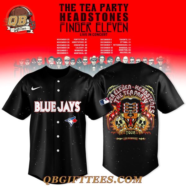 Toronto Blue Jays x The Tea Party Headstones Finger Eleven Tour 2025 Baseball Jersey