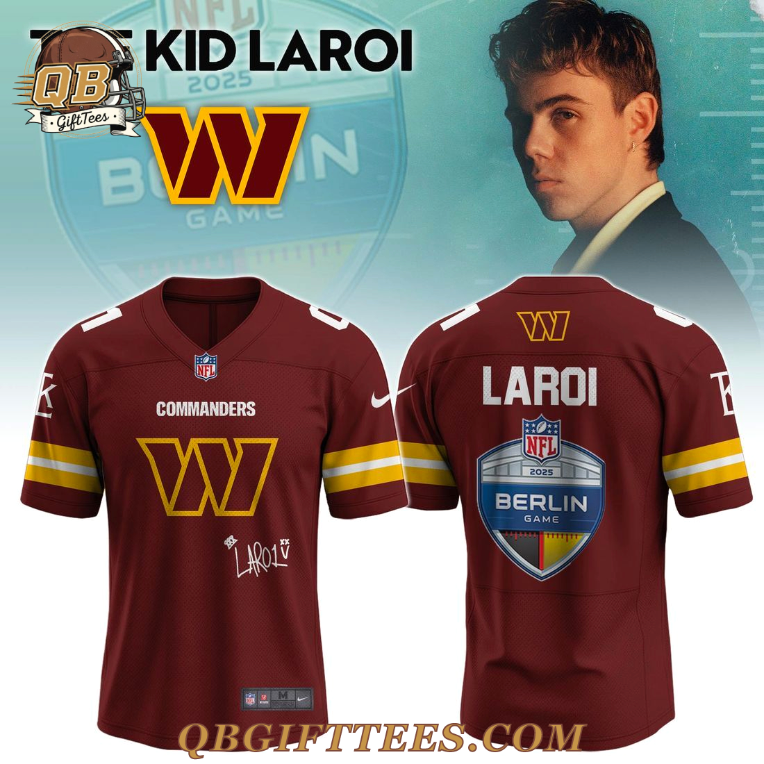Washington Commanders x The Kid LAROI Berlin Game 2025 Edition Jersey Washington Commanders x The Kid LAROI Berlin Game 2025 Edition Jersey