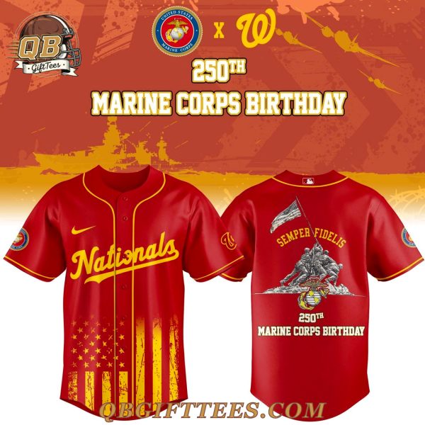 Washington Nationals Marine Corps 250th Anniversary Jersey – Limited MLB Edition
