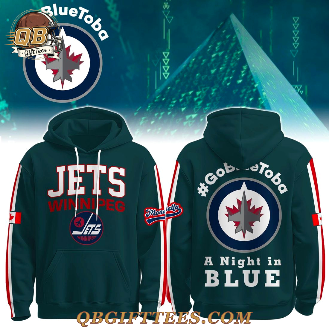 Winnipeg Jets x GoBlueToba Limited Edition Hoodie Winnipeg Jets x GoBlueToba Limited Edition Hoodie