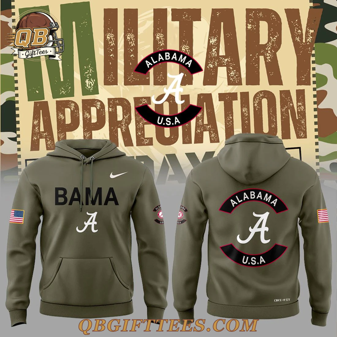 Alabama Crimson Tide Military Appreciation 2025 Edition Hoodie Alabama Crimson Tide Military Appreciation 2025 Edition Hoodie