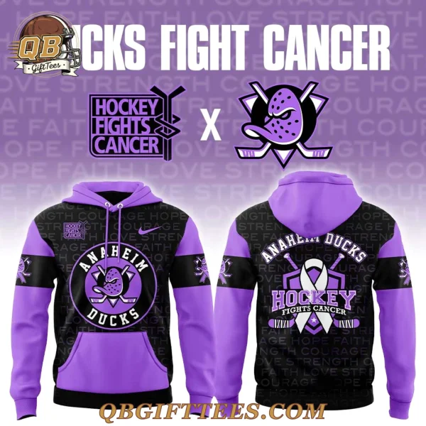 Anaheim Ducks Hockey Fights Cancer Limited Edition Hoodie