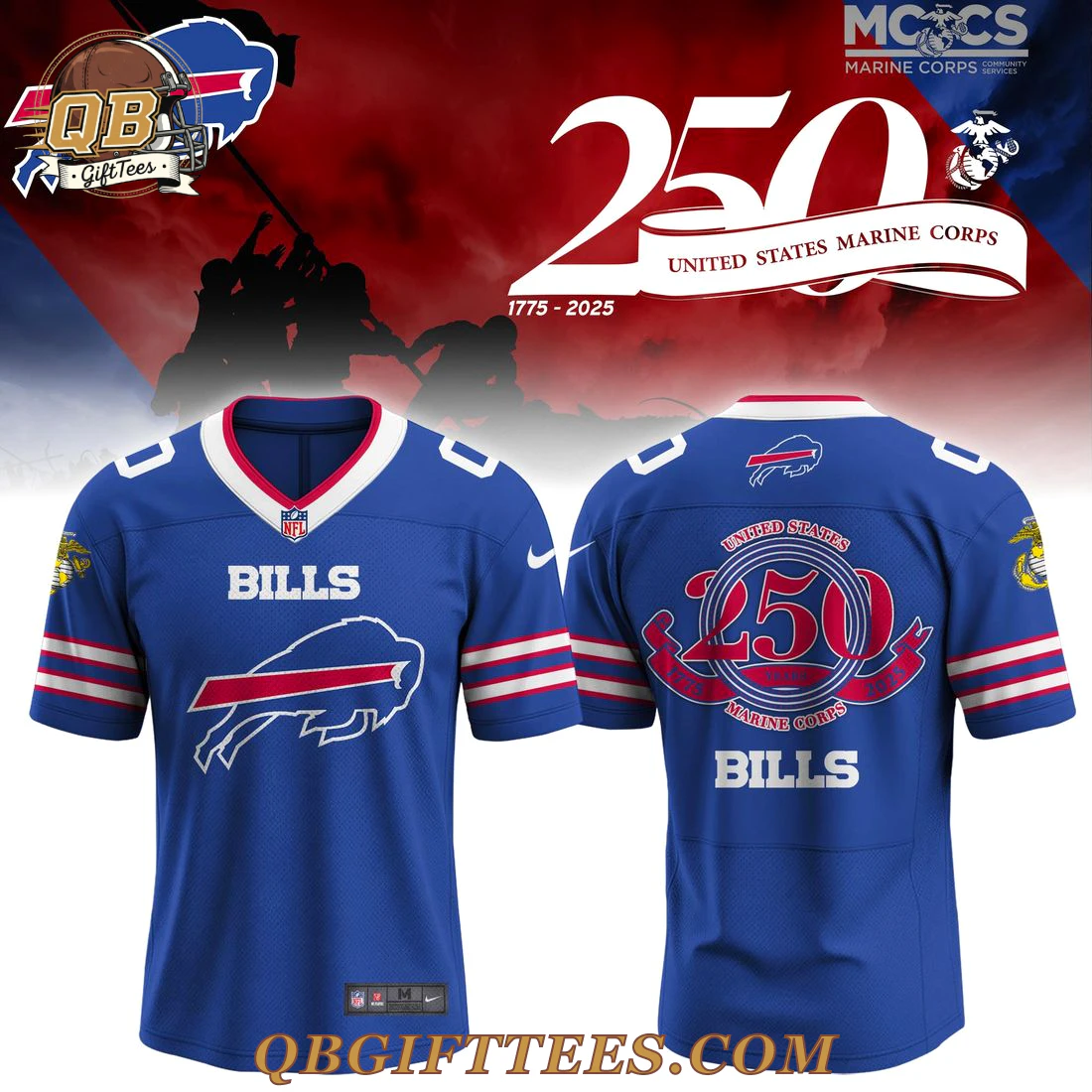 B Bills x Marine Corps 250th Anniversary Limited Edition Jersey B Bills x Marine Corps 250th Anniversary Limited Edition Jersey