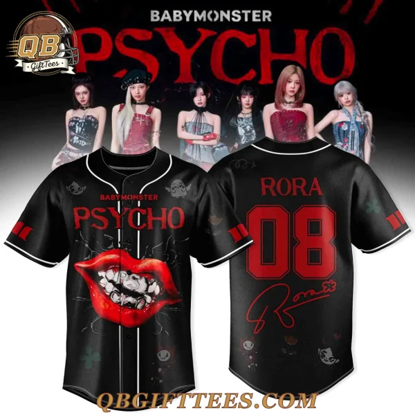 BABYMONSTER PSYCHO RORA We Go Up Tour Baseball Jersey