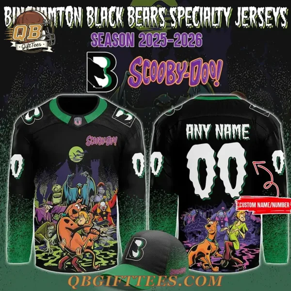 Binghamton Black Bears x Scooby-Doo Nigh 2025 Hockey Jersey