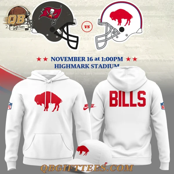 Buffalo Bills Throwback Limited Edition White Hoodie
