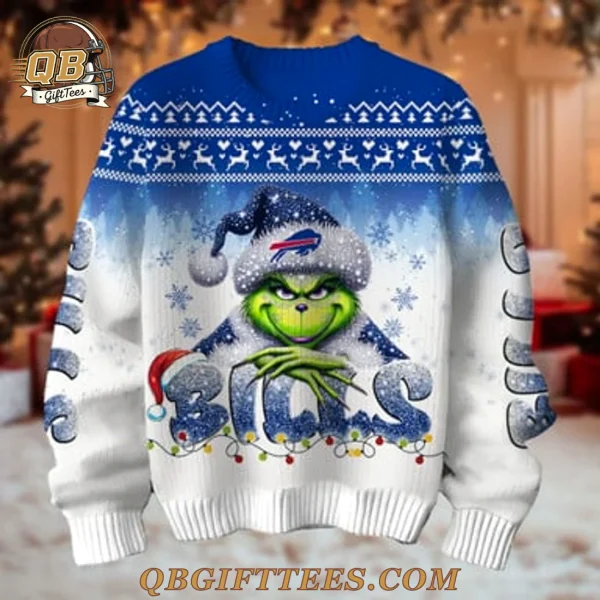 Buffalo Bills x The Grinch Christmas Special Edition Ugly Sweater