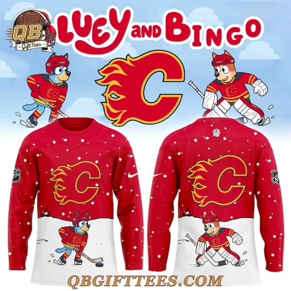 Calgary Flames x Bluey and Bingo Limited Edition Jersey