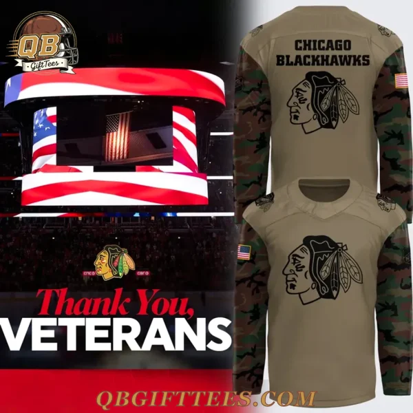 Chicago Blackhawks Military Appreciation Night Limited Edition Hockey Jersey